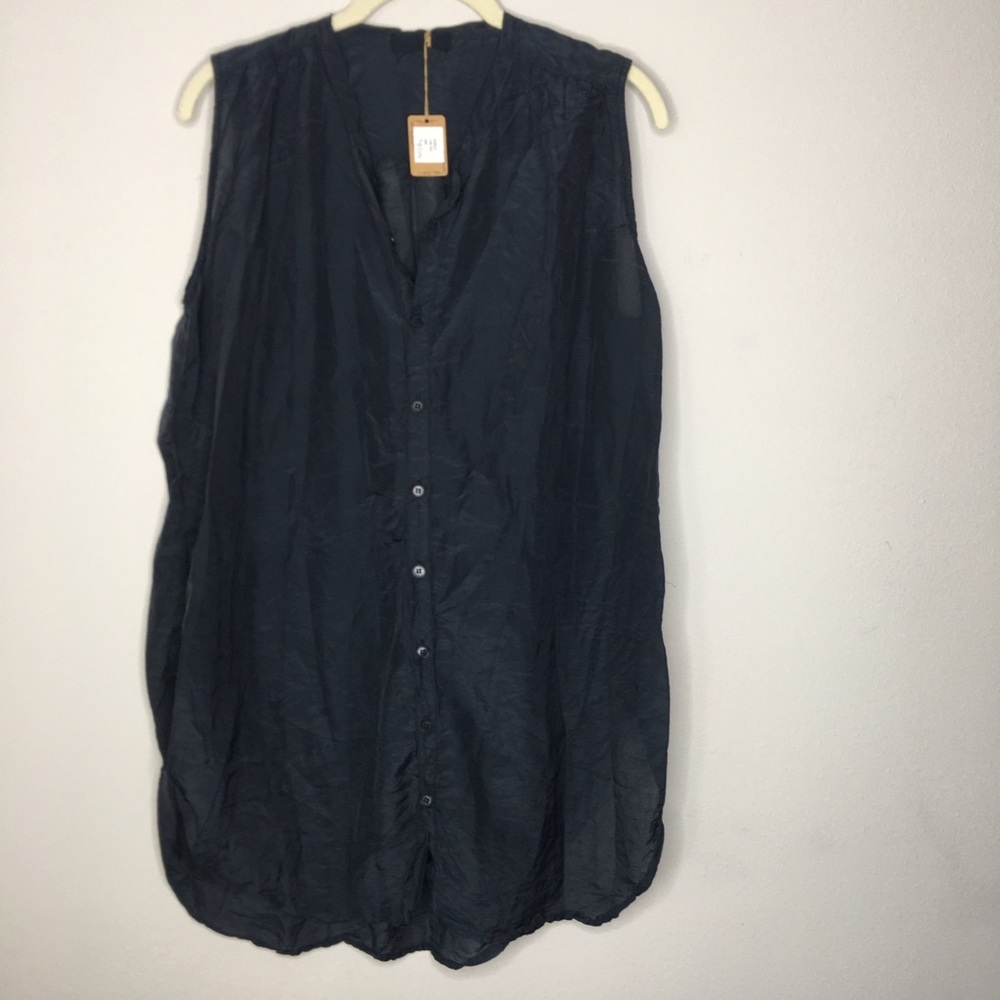 CP Shades Karla Tank -cotton/silk -ink/blue -small